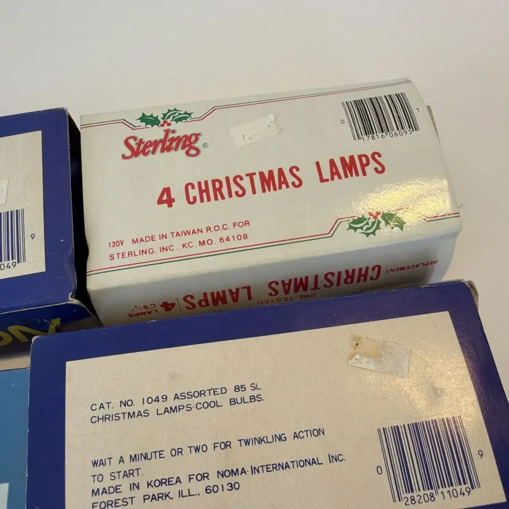 C-9 1/4 Christmas Replacement 16 Light Bulbs Multicolor Noma Twinkle Holiday